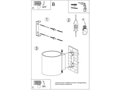 Candeeiro de parede Orbis industrial, concreto - 1 lichtbronnen - L.10 x H.10 cm - bege