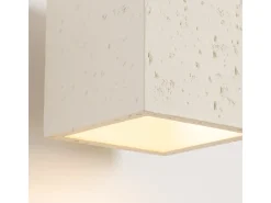 Candeeiro de parede Quad industrial, concreto - 1 lichtbronnen - L.10 x H.10 cm - bege