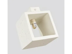 Candeeiro de parede Quad industrial, concreto - 1 lichtbronnen - L.10 x H.10 cm - bege