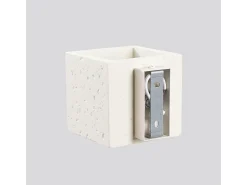 Candeeiro de parede Quad industrial, concreto - 1 lichtbronnen - L.10 x H.10 cm - bege