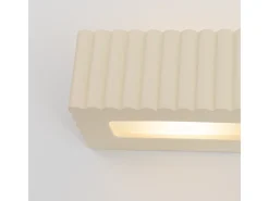 Candeeiro de parede Rigata moderno, cerâmica - 1 lichtbronnen - L.34 x H.10 cm - bege