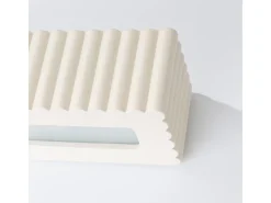 Candeeiro de parede Rigata moderno, cerâmica - 1 lichtbronnen - L.34 x H.10 cm - bege