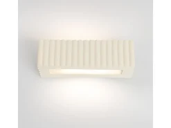 Candeeiro de parede Rigata moderno, cerâmica - 1 lichtbronnen - L.34 x H.10 cm - bege