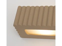 Candeeiro de parede Rigata moderno, cerâmica - 1 lichtbronnen - L.34 x H.10 cm - taupe