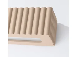 Candeeiro de parede Rigata moderno, cerâmica - 1 lichtbronnen - L.34 x H.10 cm - taupe