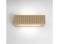 Candeeiro de parede Rigata moderno, cerâmica - 1 lichtbronnen - L.34 x H.10 cm - taupe