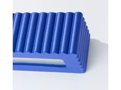 Candeeiro de parede Rigata moderno, cerâmica - 1 lichtbronnen - L.34 x H.10 cm - ultramarino