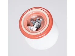 Candeeiro de parede Zori minimalista, cerâmica vidrada/vidro - 1 lichtbronnen - L.12 x H.12 cm - pêssego