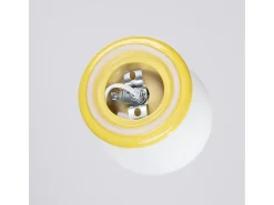 Candeeiro de parede Zori minimalista, cerâmica vidrada/vidro - 1 lichtbronnen - L.12 x H.12 cm - amarelo