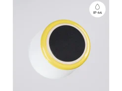 Candeeiro de parede Zori minimalista, cerâmica vidrada/vidro - 1 lichtbronnen - L.12 x H.12 cm - amarelo
