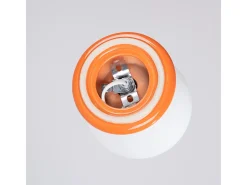 Candeeiro de parede Zori minimalista, cerâmica vidrada/vidro - 1 lichtbronnen - L.12 x H.12 cm - laranja
