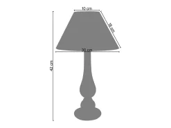 Candeeiro de sala TOSEL ALICIA tecido com fio cinza D45 x H66 cm