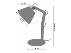 Candeeiro de sala TOSEL ALICIA tecido com fio bronze D45 x H64 cm