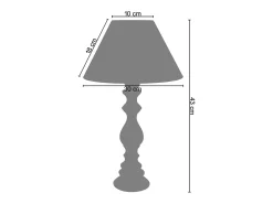 Candeeiro de sala TOSEL ANDIE tecido com fio preto D45 x H68 cm