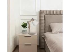 Candeeiro de sala TOSEL TIAGO tecido vaso branco D40 x H43 cm