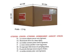 Candeeiro de sala TOSEL TIAGO tecido vaso branco D40 x H43 cm