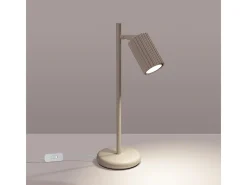 Candeeiro De Secretária Karbon Minimalista, Alumínio - 1 Lichtbronnen - L.14.5 X H.43 Cm - Cinza-Claro
