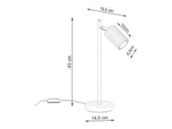 Candeeiro De Secretária Karbon Minimalista, Alumínio - 1 Lichtbronnen - L.14.5 X H.43 Cm - Cinza-Claro