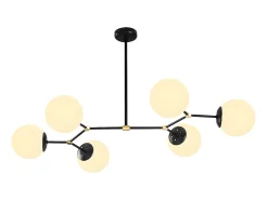 Candeeiro de teto em ferro - Candeeiro C100 x A52 cm - Cor preto e branco - DAMAR