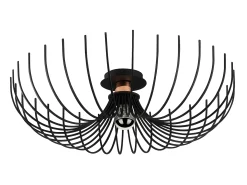 Candeeiro de teto em metal industrial - Candeeiro D. 56 x A. 16 cm - Preto - ASPENDOS