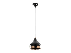 Candeeiro de teto em metal - Candeeiro D. 17 x A. 25/112 cm - Preto e acobreado - YILDO