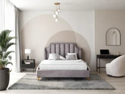 Candeeiro de teto em metal 4 globos - Candeeiro D. 30 x A. 70 cm - Branco e cobre - ASROUN