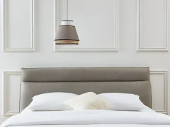 Candeeiro de teto escandinavo empalhado - Natural e taupe - D.35 x A.120 cm - KLAUS