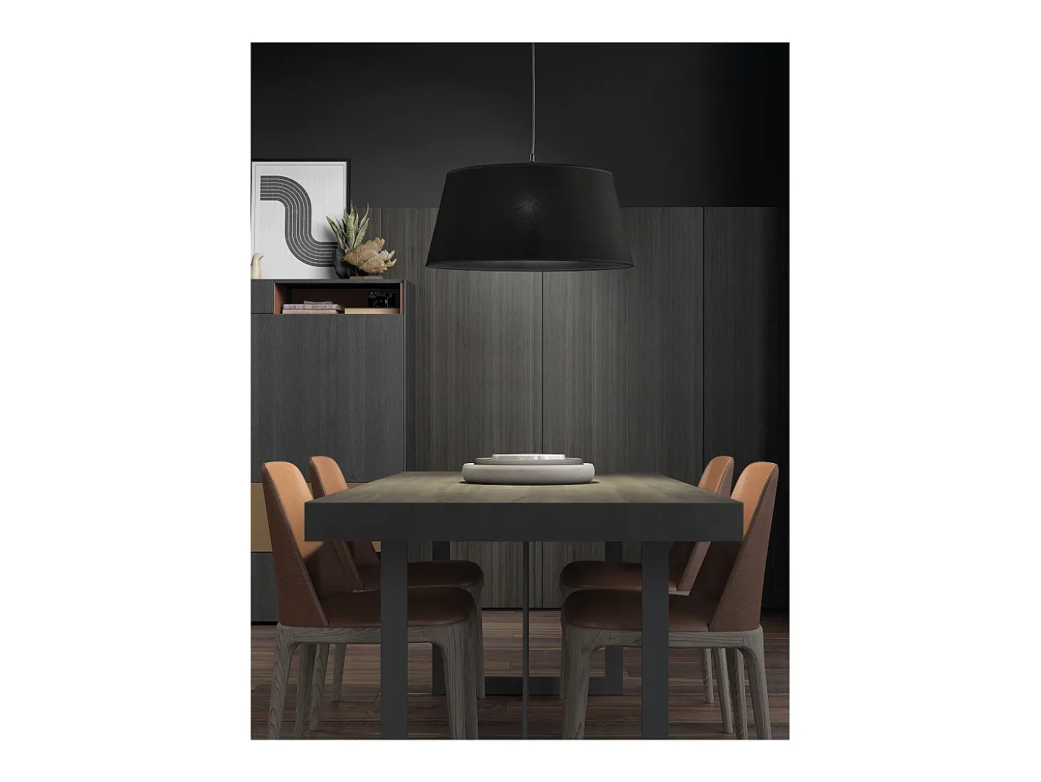 Candeeiro de teto FIRENZE estilo clássico e moderno - Altura 190 cm - cabo transparente - Abajur ø50 cm - E27 60W - IP20 - aço e bege