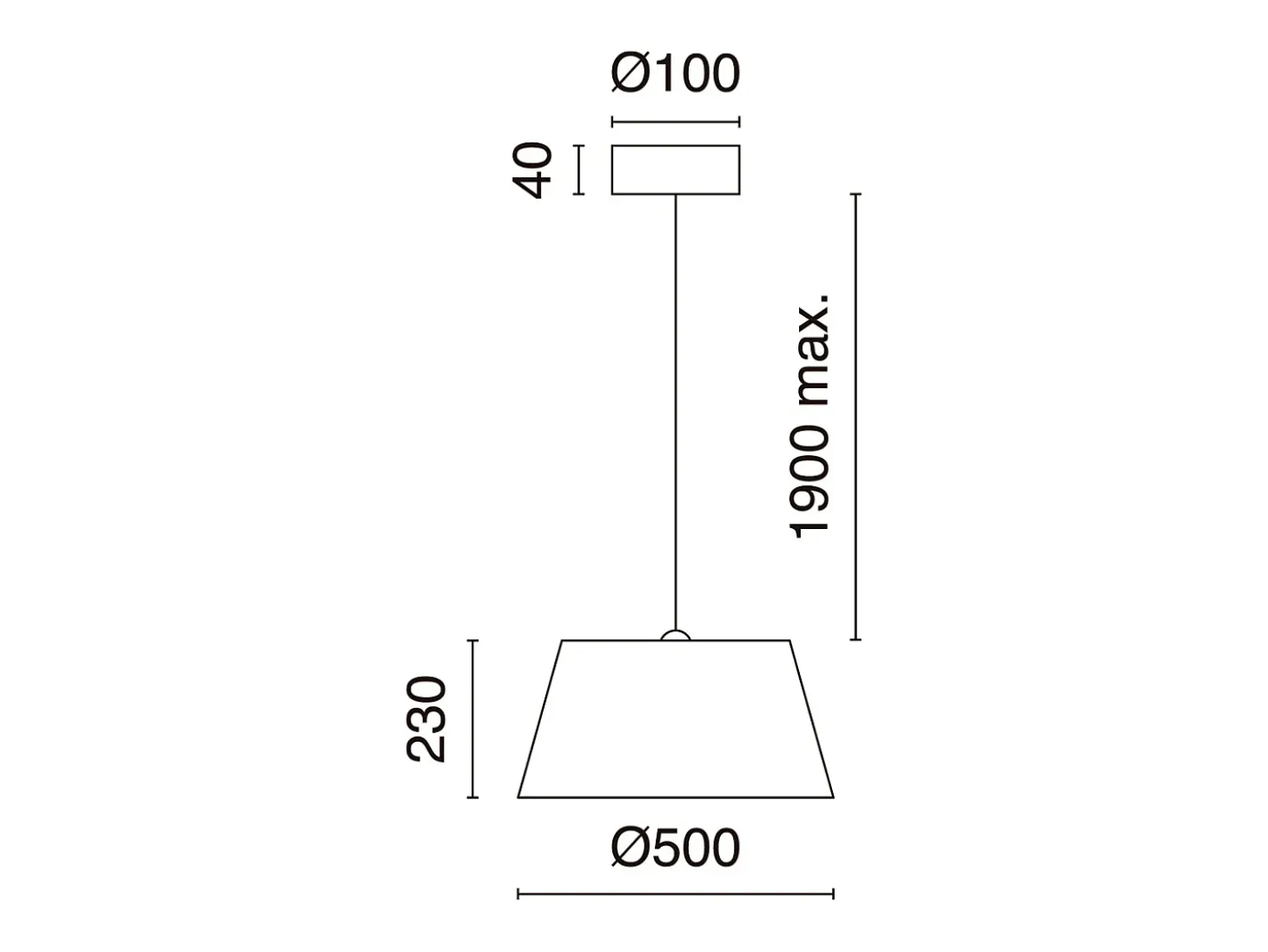 Candeeiro de teto FIRENZE estilo clássico e moderno - Altura 190 cm - cabo transparente - Abajur ø50 cm - E27 60W - IP20 - aço e bege
