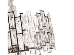 Candeeiro de teto moderno em cristal para sala prateado - Oval 80 cm - New York