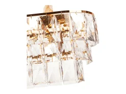 Candeeiro de teto moderno em cristal para sala dourado - Oval 80 cm - San Francisco