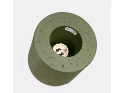 Candeeiro de teto Orbis industrial, concreto - 1 lichtbronnen - L.10 x H.10 cm - verde-oliva