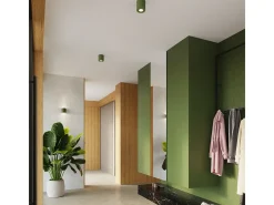 Candeeiro de teto Orbis industrial, concreto - 1 lichtbronnen - L.10 x H.10 cm - verde-oliva