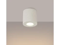 Candeeiro de teto Orbis industrial, concreto - 1 lichtbronnen - L.10 x H.10 cm - bege