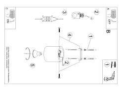 Candeeiro de teto Orbis industrial, concreto - 1 lichtbronnen - L.10 x H.10 cm - bege