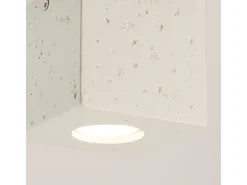 Candeeiro de teto Quad industrial, concreto - 1 lichtbronnen - L.10 x H.10 cm - bege