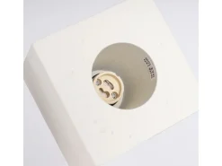 Candeeiro de teto Quad industrial, concreto - 1 lichtbronnen - L.10 x H.10 cm - bege