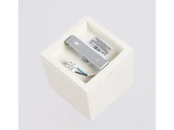 Candeeiro de teto Quad industrial, concreto - 1 lichtbronnen - L.10 x H.10 cm - bege