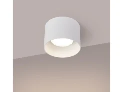 Candeeiro de teto Slimi moderno, alumínio - 1 lichtbronnen - L.12 x H.10 cm - branco
