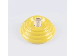 Candeeiro de teto Zori minimalista, cerâmica vidrada/vidro - 1 lichtbronnen - L.12 x H.12 cm - amarelo