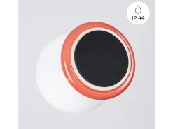 Candeeiro de teto Zori minimalista, cerâmica vidrada/vidro - 1 lichtbronnen - L.12 x H.12 cm - pêssego
