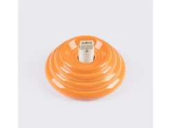 Candeeiro de teto Zori minimalista, cerâmica vidrada/vidro - 1 lichtbronnen - L.12 x H.12 cm - laranja