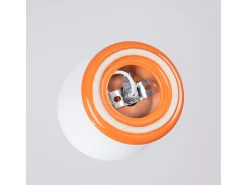 Candeeiro de teto Zori minimalista, cerâmica vidrada/vidro - 1 lichtbronnen - L.12 x H.12 cm - laranja