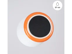 Candeeiro de teto Zori minimalista, cerâmica vidrada/vidro - 1 lichtbronnen - L.12 x H.12 cm - laranja