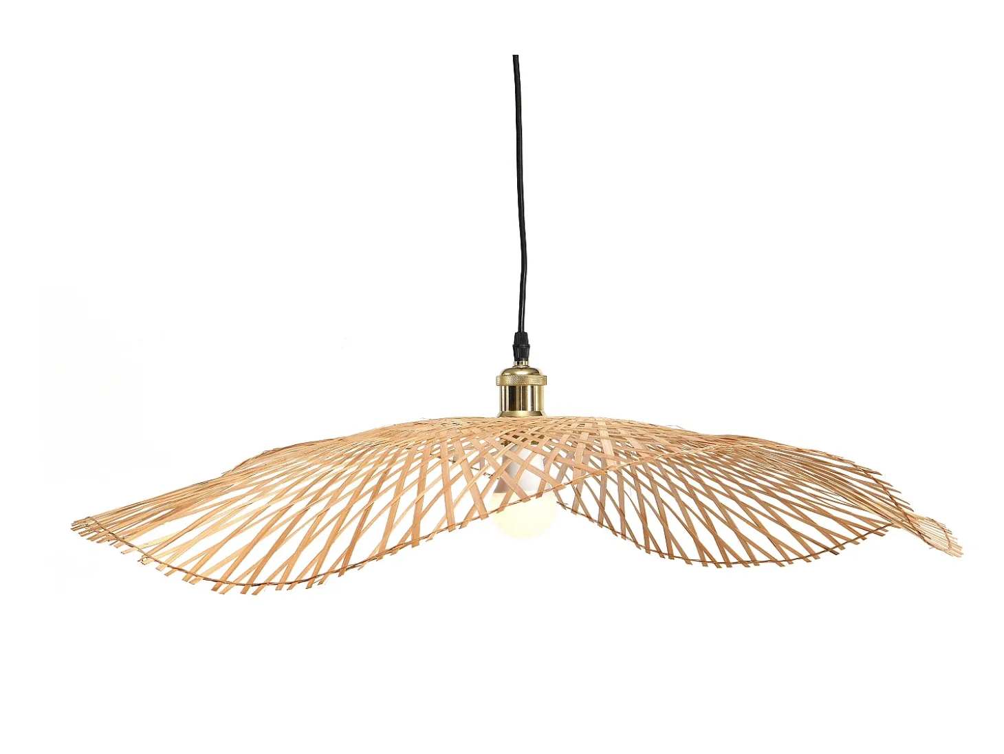 Candeeiro em bambu - D.80 x A.120 cm - Transparente natural - JURUA