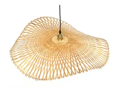 Candeeiro em bambu - D.80 x A.120 cm - Transparente natural - JURUA