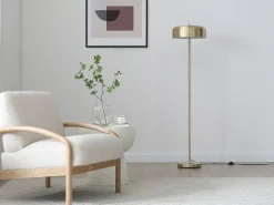 candeeiro em latão dourado D.36 x H.150 cm - CATAVI
