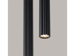 Candeeiro suspenso Arche moderno, aço - 2 lichtbronnen - L.15 x H.118 cm - preto