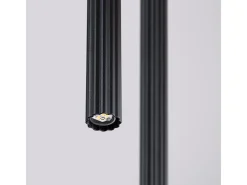Candeeiro suspenso Arche moderno, aço - 2 lichtbronnen - L.15 x H.118 cm - preto