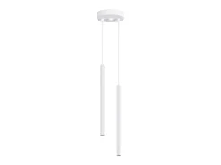Candeeiro suspenso Arche moderno, aço - 2 lichtbronnen - L.15 x H.118 cm - branco